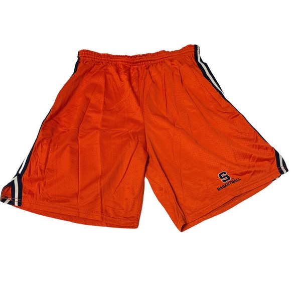 SYRACUSE ORANGE‎  VINTAGE MESH BASKETBALL SHORTS INSEAM 7 1/2 SZ LARGE EXCELLENT - Picture 4 of 4